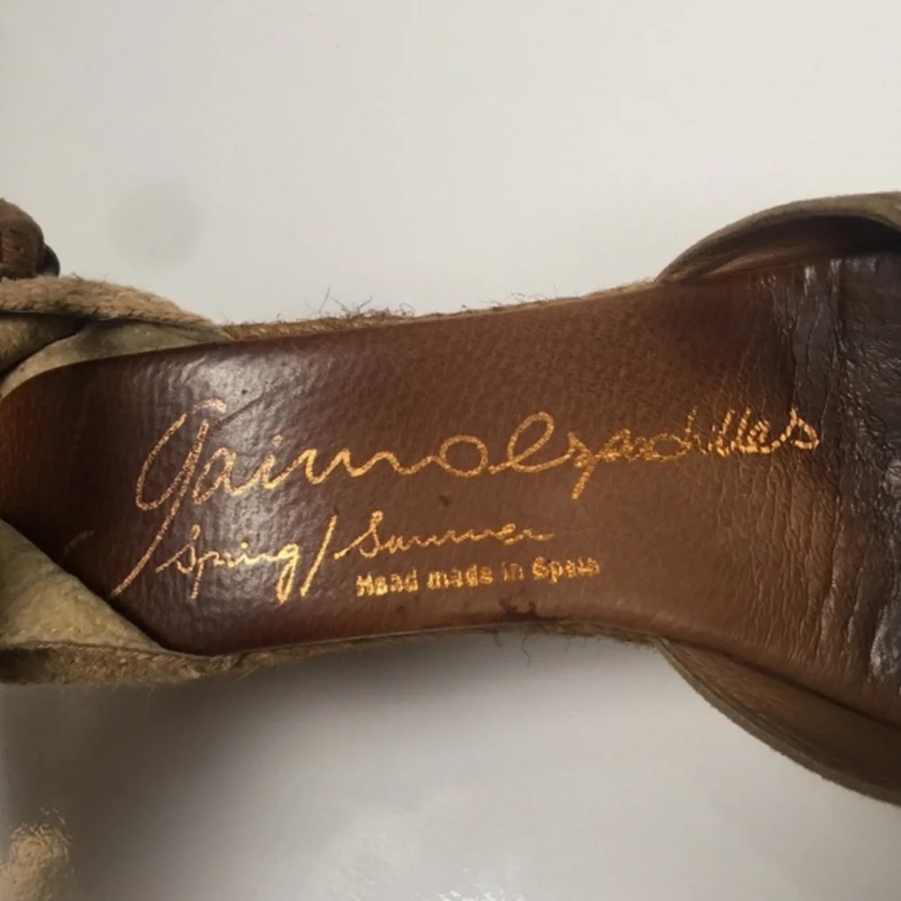 GAIMO ESPADRILLE NUDE SUADE LEATHER UPPER WEDGE